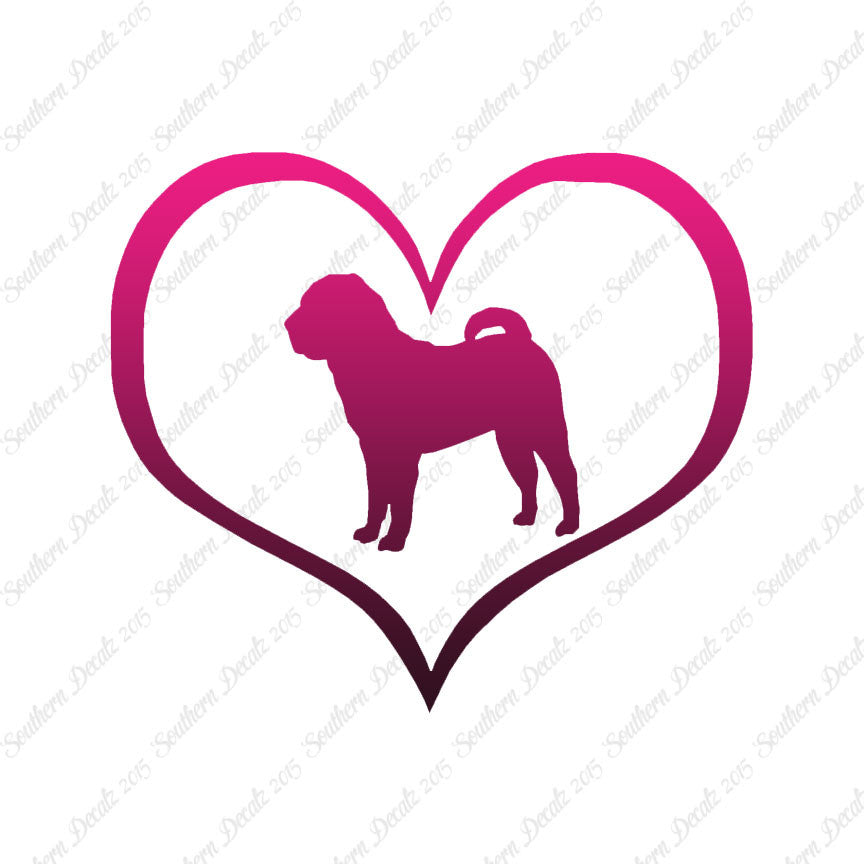 Chinese Shar Pei Dog Heart Love