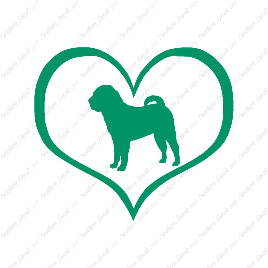 Chinese Shar Pei Dog Heart Love