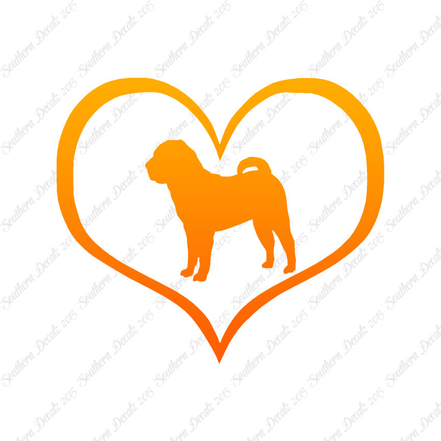 Chinese Shar Pei Dog Heart Love
