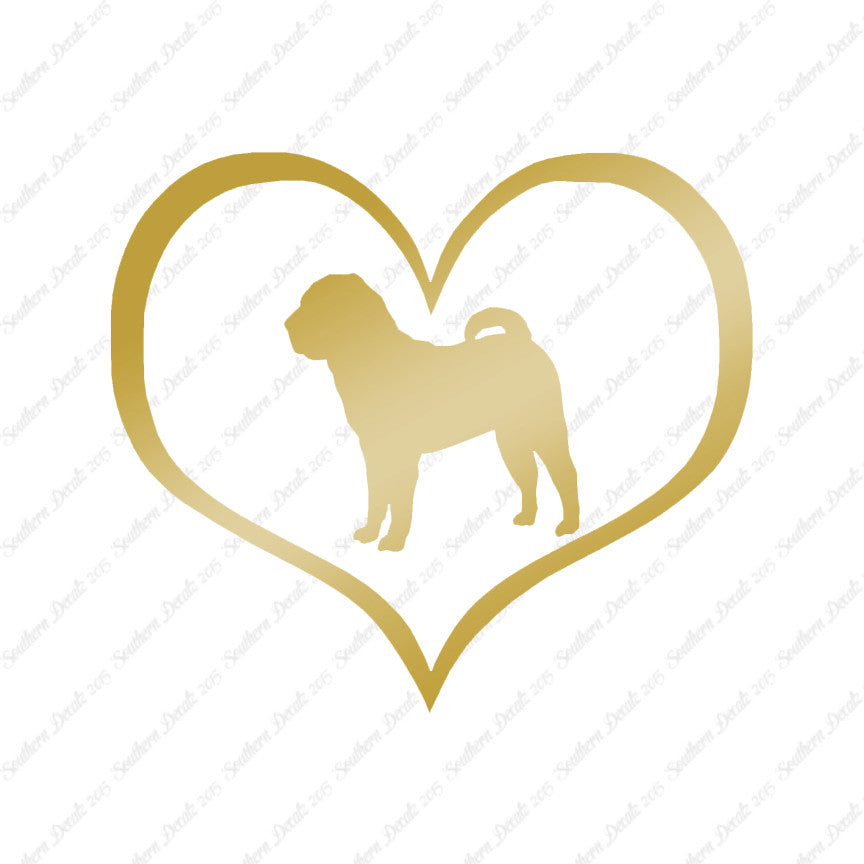 Chinese Shar Pei Dog Heart Love