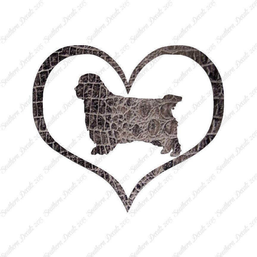 Clumber Spaniel Dog Heart Love