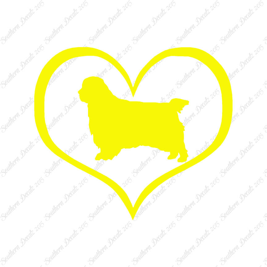 Clumber Spaniel Dog Heart Love