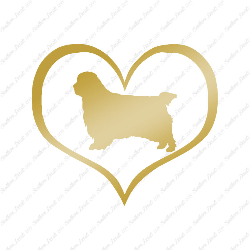 Clumber Spaniel Dog Heart Love