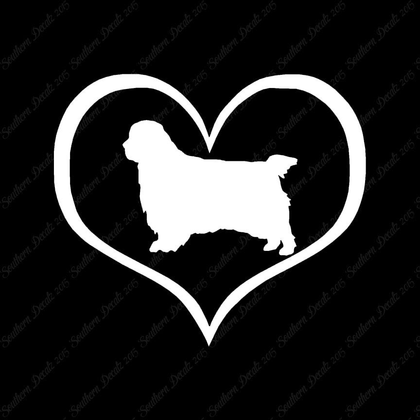 Clumber Spaniel Dog Heart Love