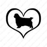 Clumber Spaniel Dog Heart Love