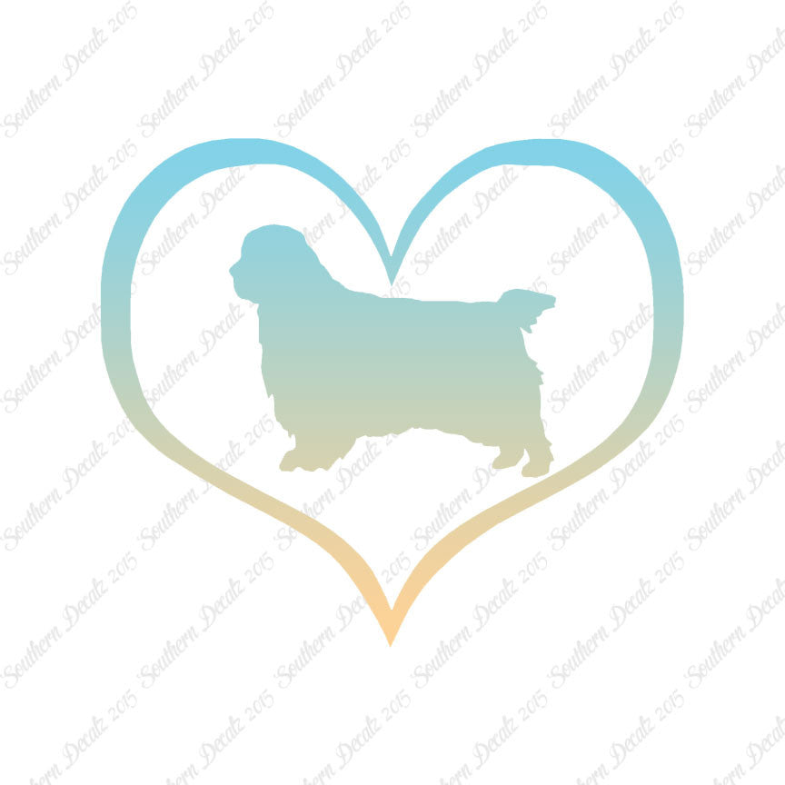 Clumber Spaniel Dog Heart Love
