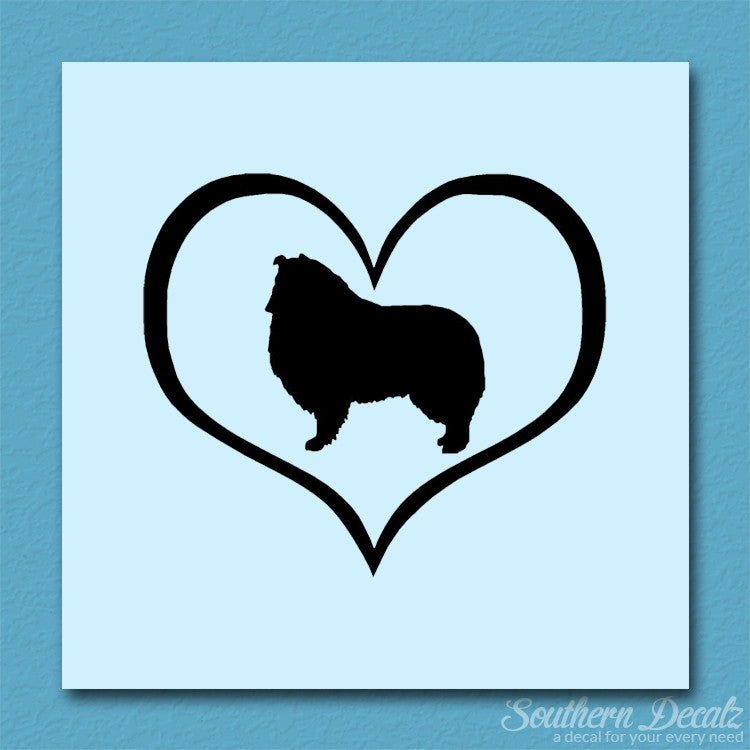 Rough Collie Dog Heart Love