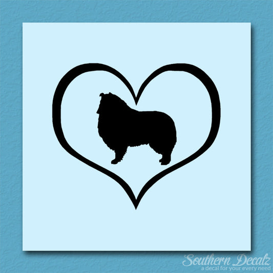 Rough Collie Dog Heart Love