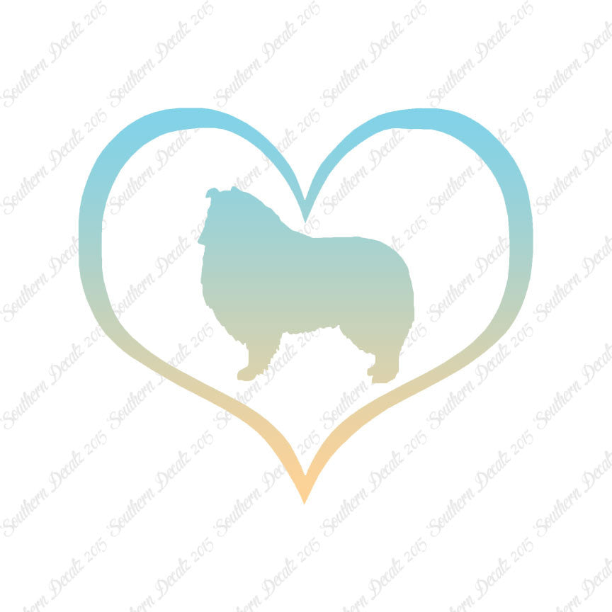 Rough Collie Dog Heart Love