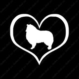 Rough Collie Dog Heart Love