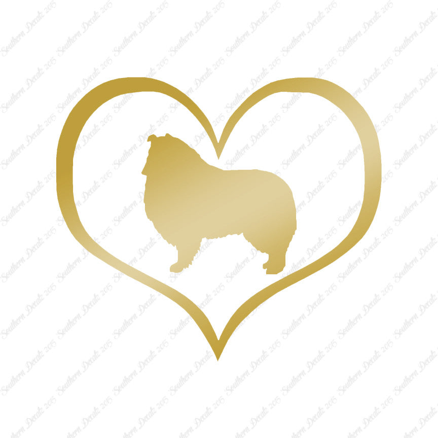 Rough Collie Dog Heart Love