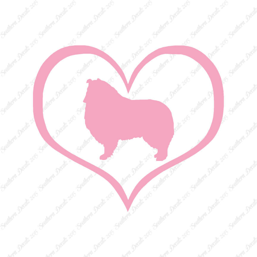 Rough Collie Dog Heart Love