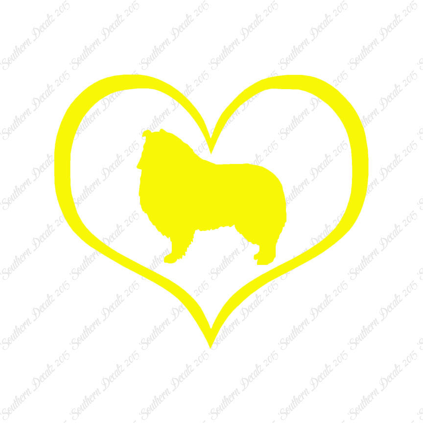 Rough Collie Dog Heart Love