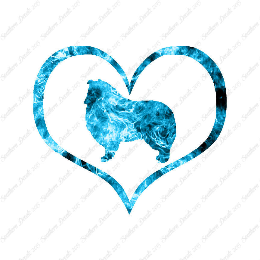 Rough Collie Dog Heart Love