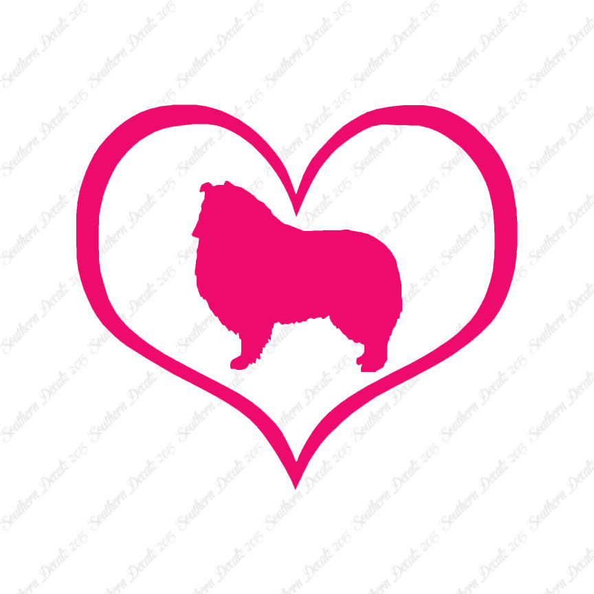 Rough Collie Dog Heart Love