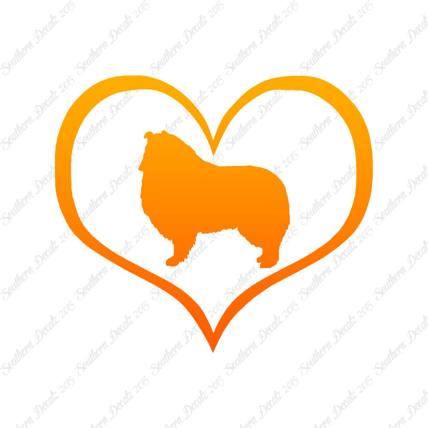 Rough Collie Dog Heart Love