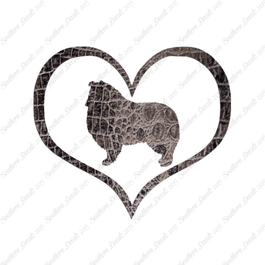 Rough Collie Dog Heart Love