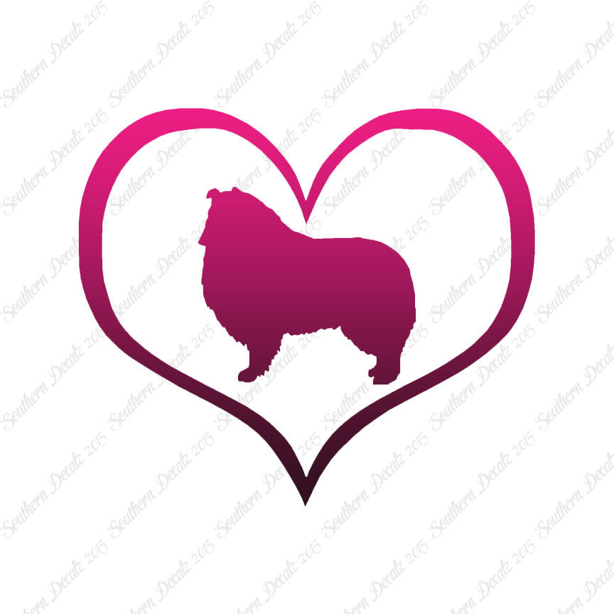 Rough Collie Dog Heart Love