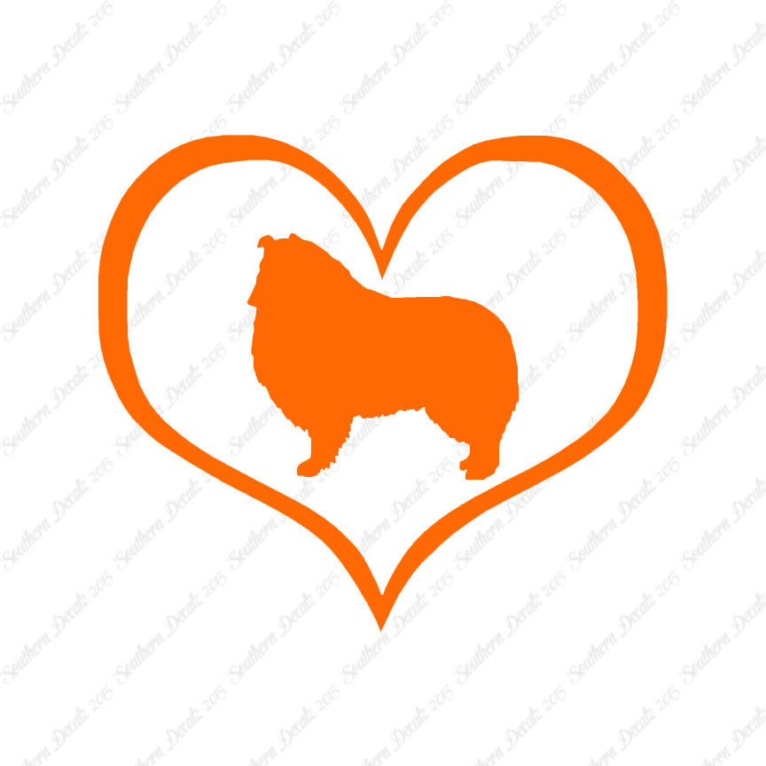 Rough Collie Dog Heart Love