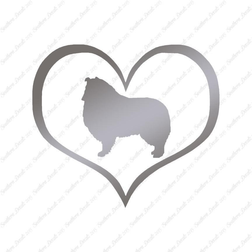 Rough Collie Dog Heart Love