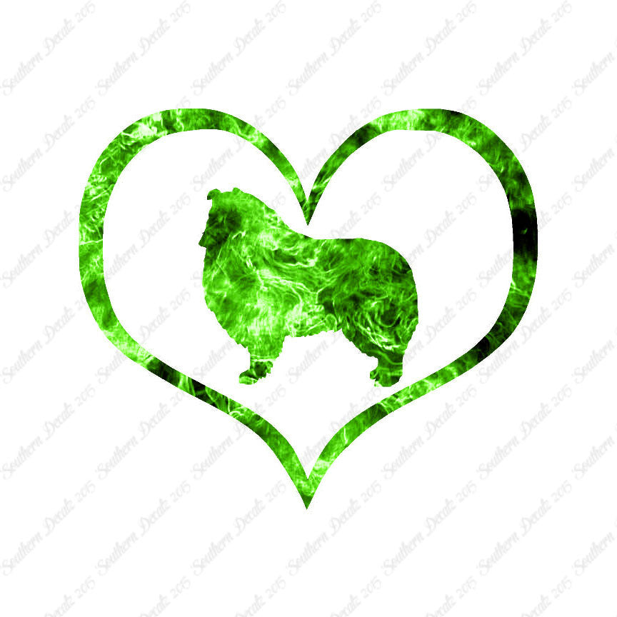 Rough Collie Dog Heart Love