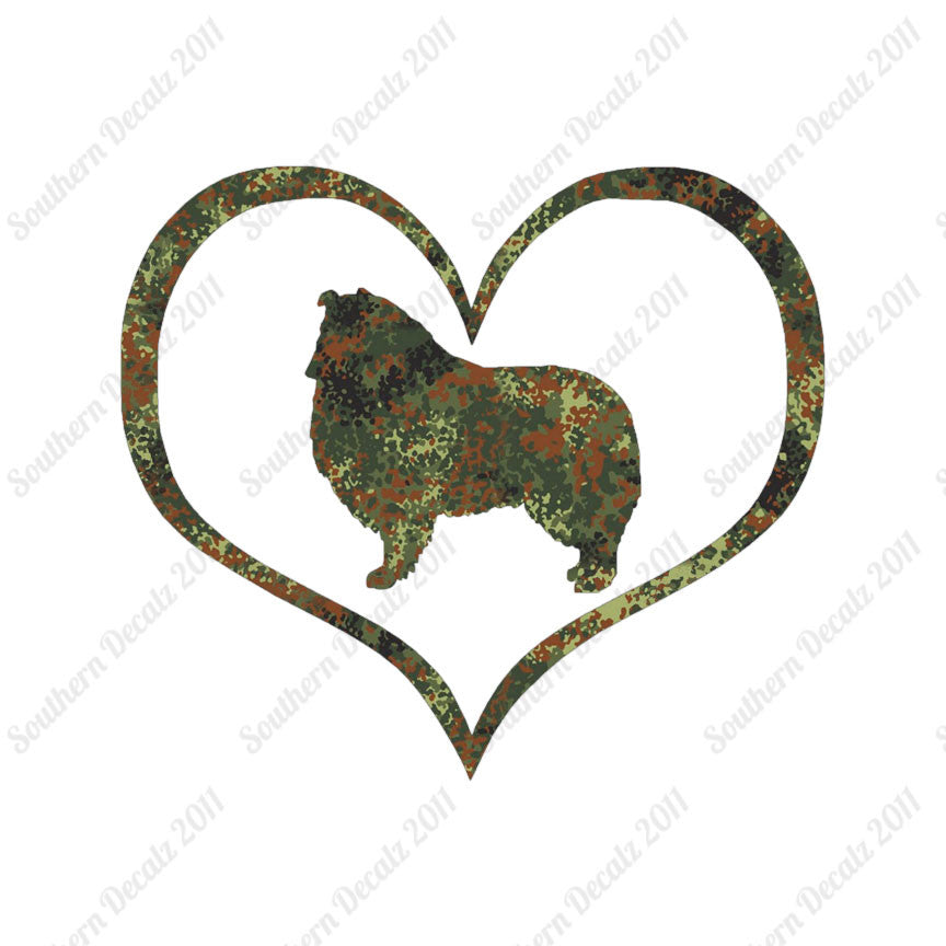 Rough Collie Dog Heart Love