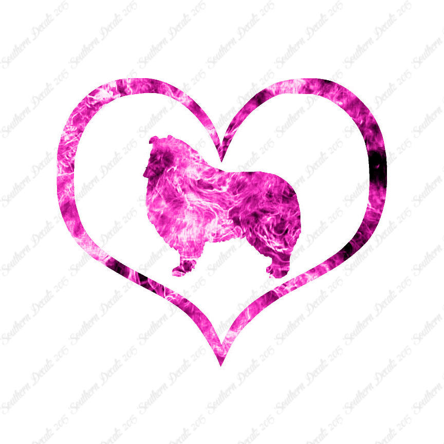 Rough Collie Dog Heart Love