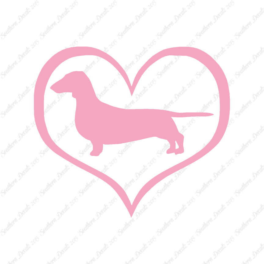 Dachshund Dog Heart Love