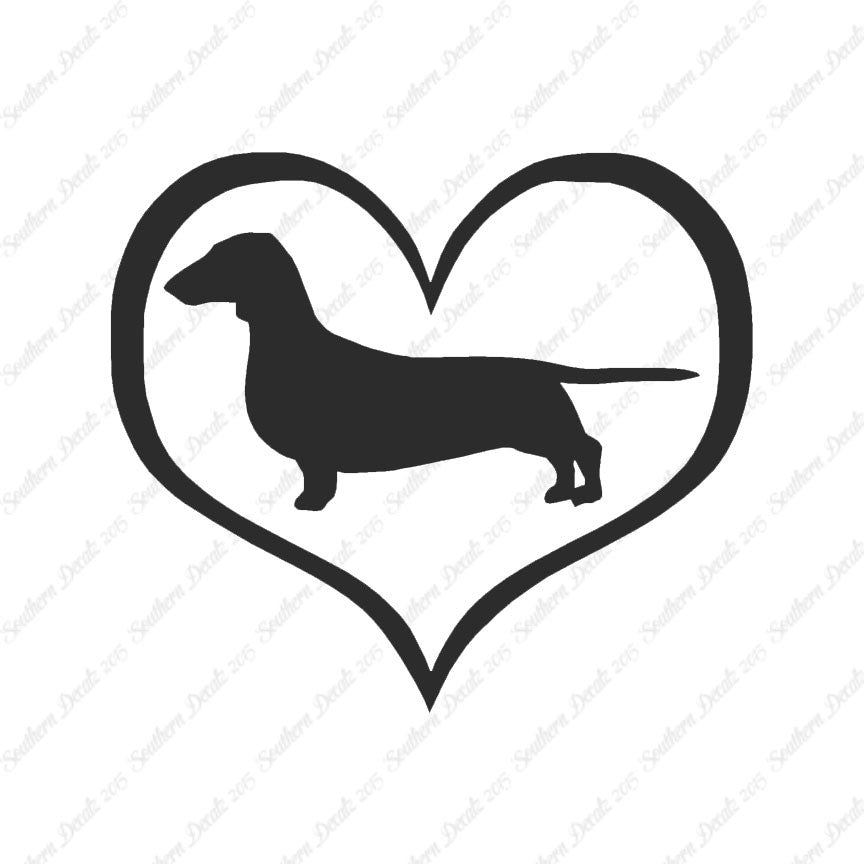 Dachshund Dog Heart Love
