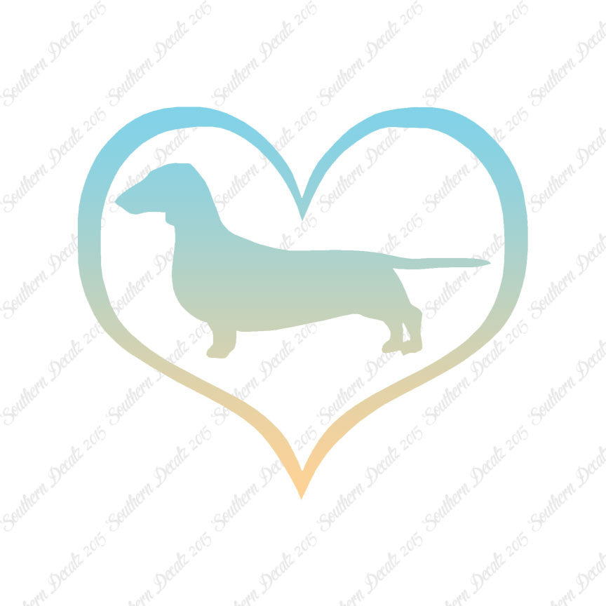 Dachshund Dog Heart Love