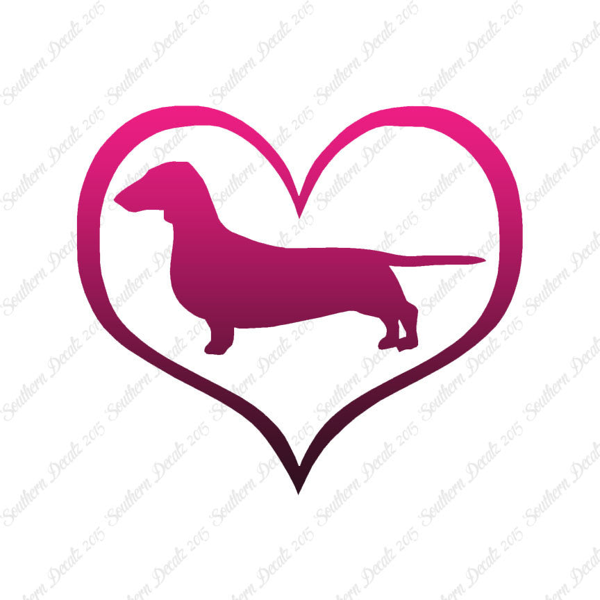 Dachshund Dog Heart Love