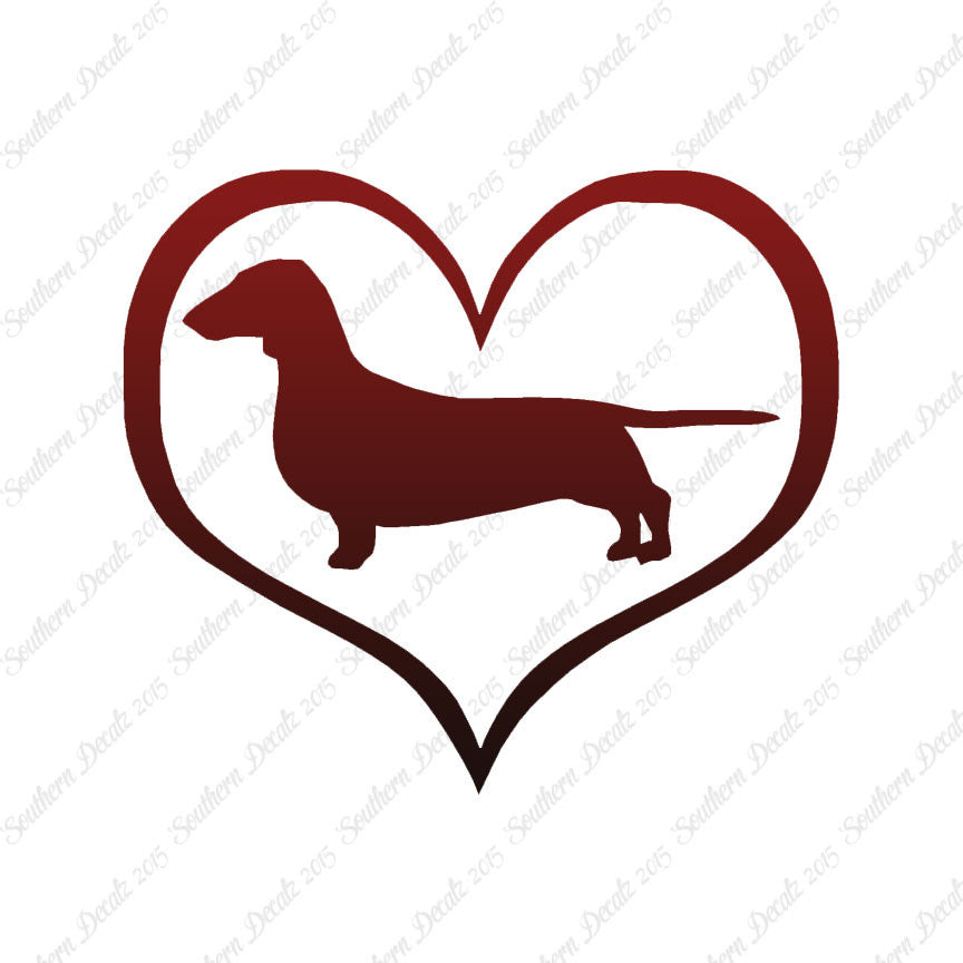 Dachshund Dog Heart Love