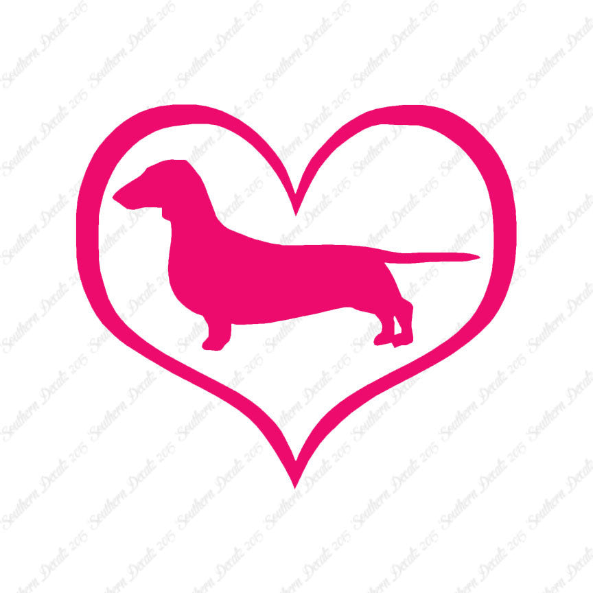 Dachshund Dog Heart Love