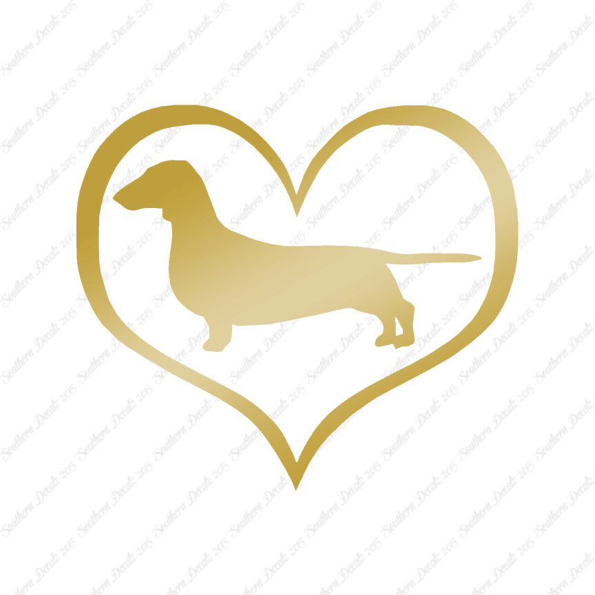 Dachshund Dog Heart Love