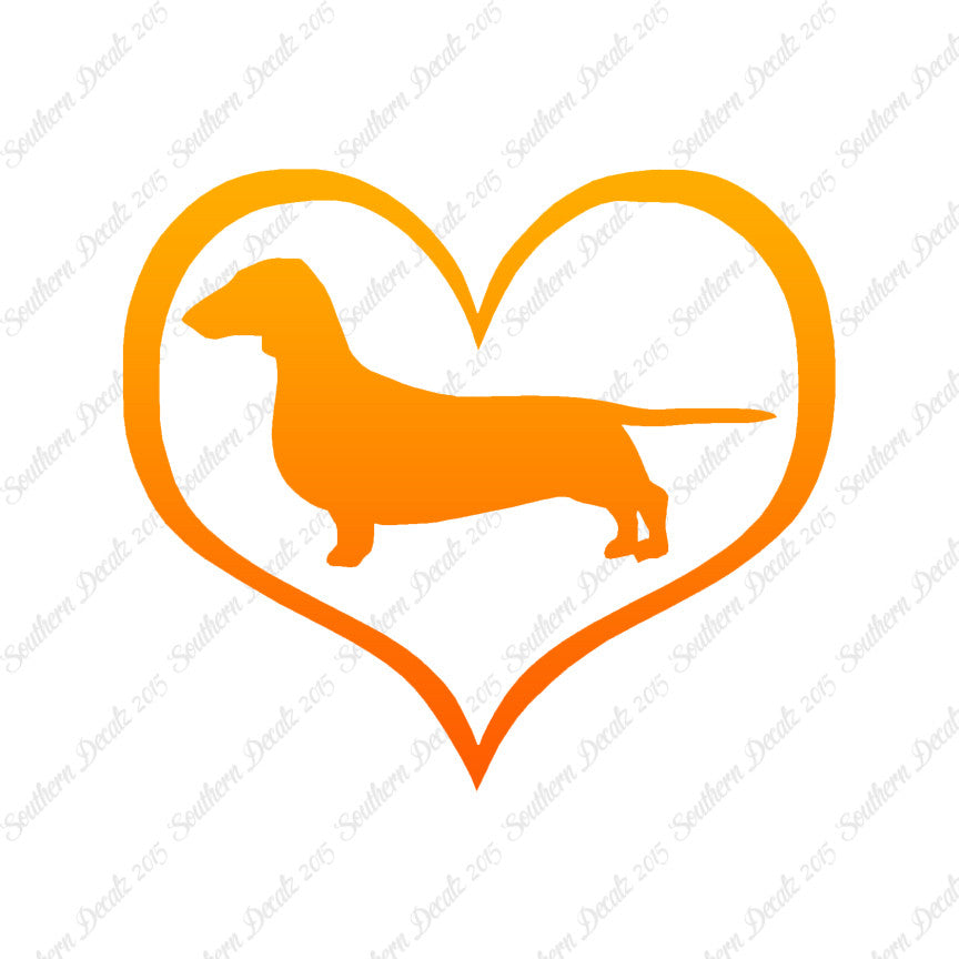 Dachshund Dog Heart Love
