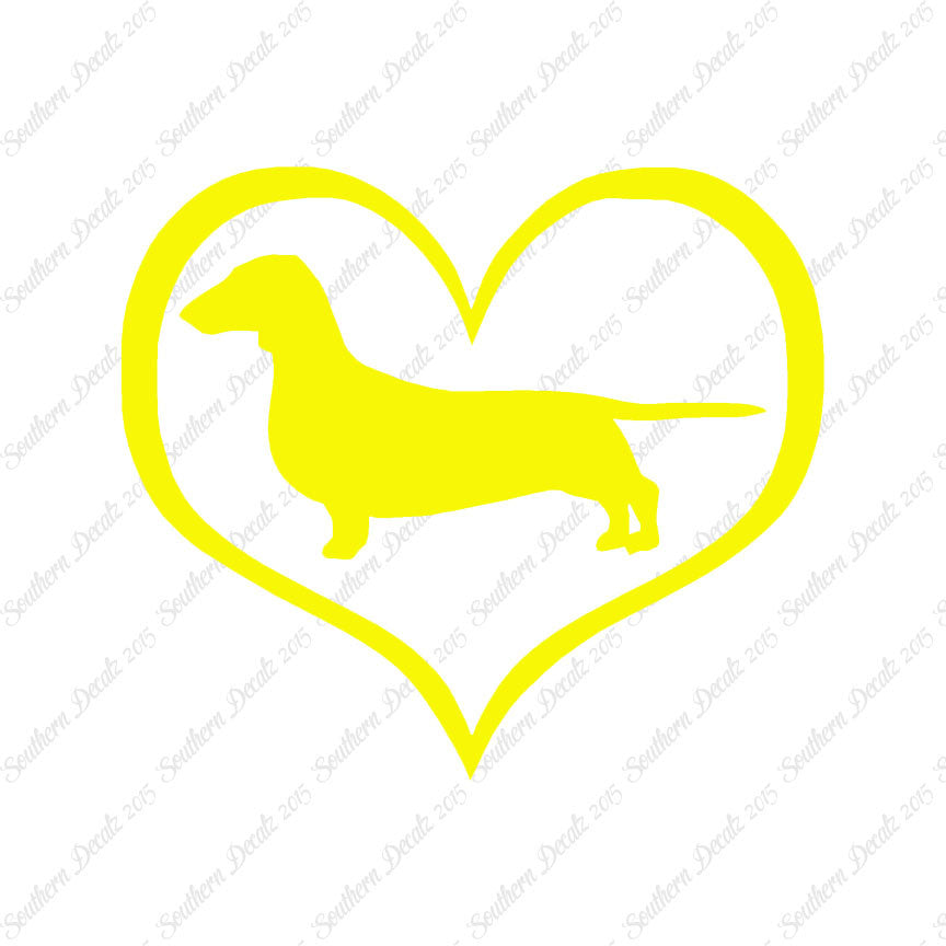 Dachshund Dog Heart Love
