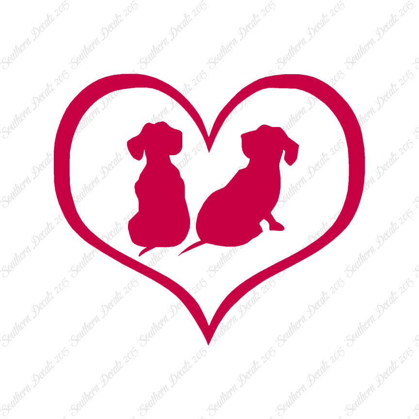 Dachshund Puppies Heart