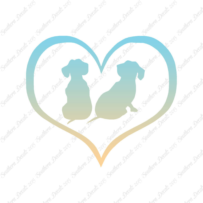Dachshund Puppies Heart