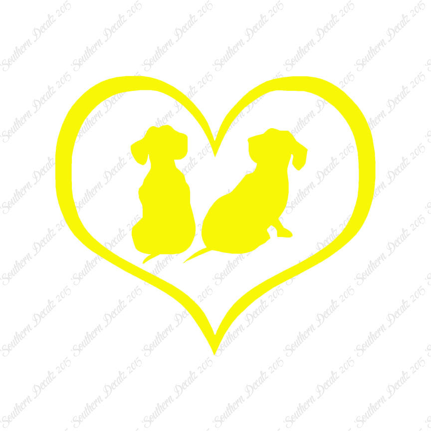 Dachshund Puppies Heart