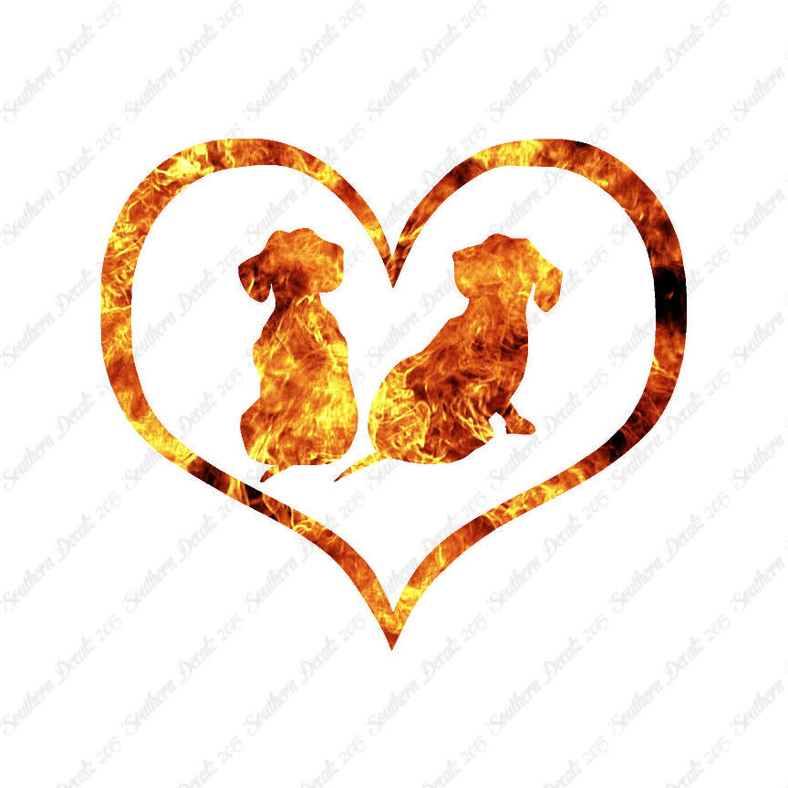 Dachshund Puppies Heart