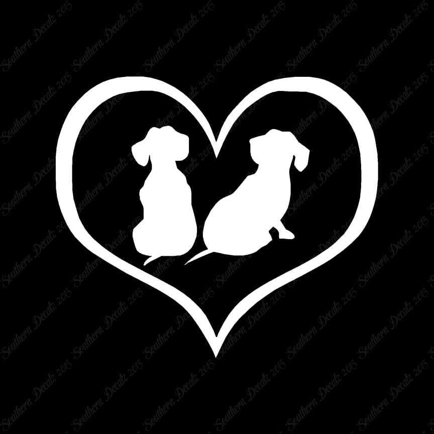 Dachshund Puppies Heart