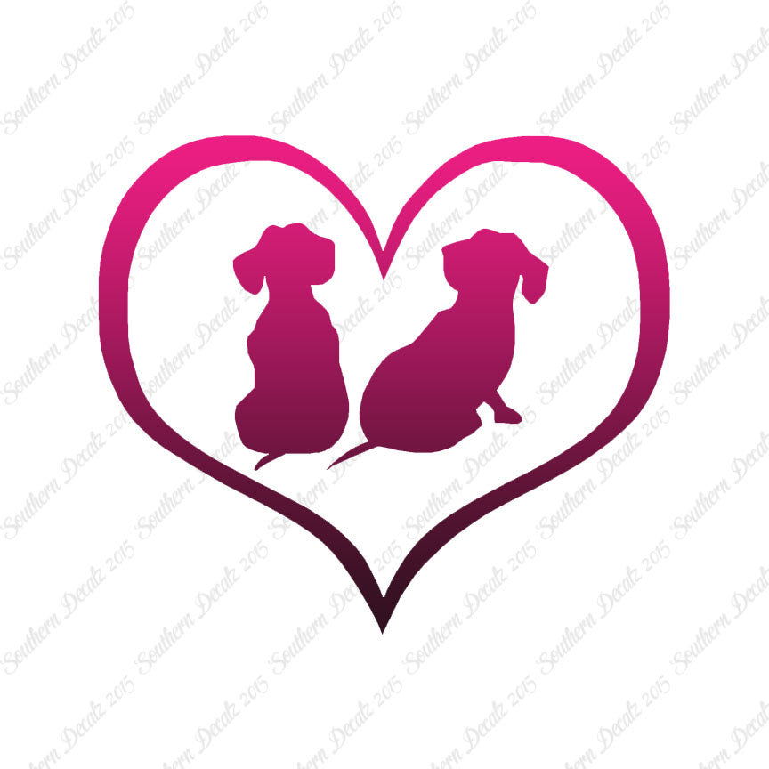 Dachshund Puppies Heart