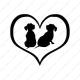 Dachshund Puppies Heart