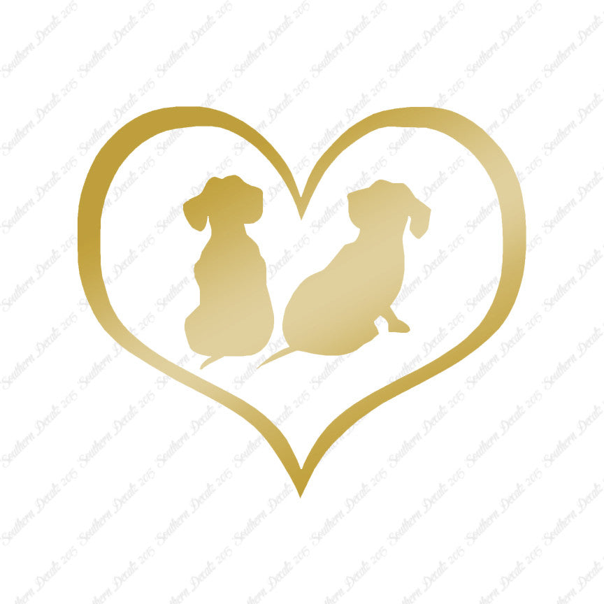 Dachshund Puppies Heart