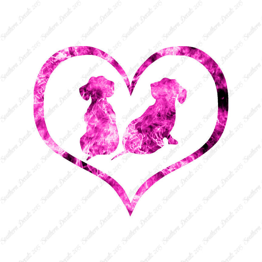 Dachshund Puppies Heart