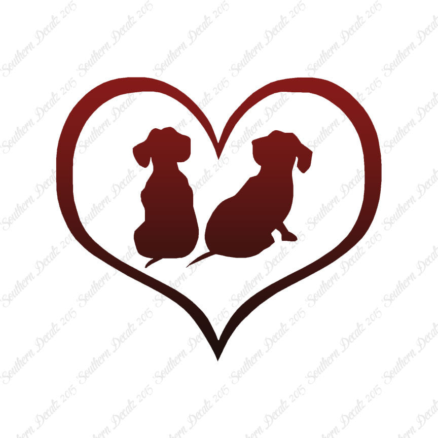 Dachshund Puppies Heart