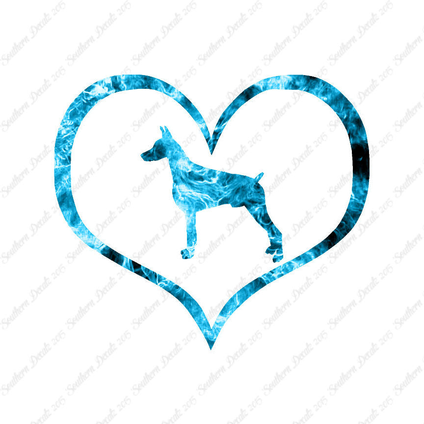 Doberman Dog Heart Love