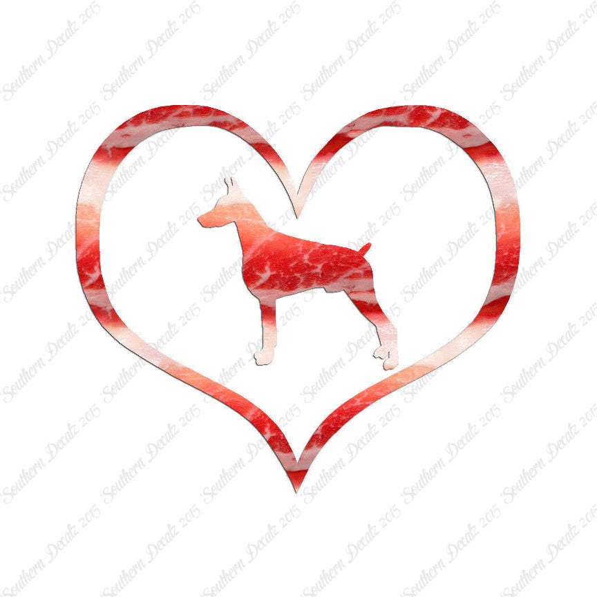 Doberman Dog Heart Love