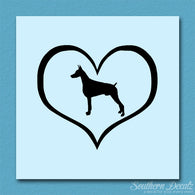 Doberman Dog Heart Love