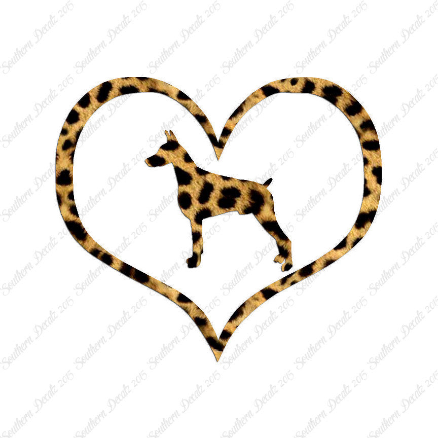 Doberman Dog Heart Love